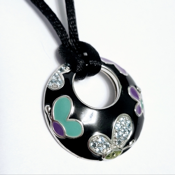 EMA Silver Peridot & Topaz Necklace - Picture 1 of 8